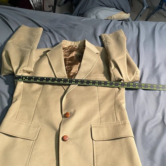 Levis Tailored Classics Mens Beige Blazer Jacket 38R Single Breasted - Picture 5 of 16